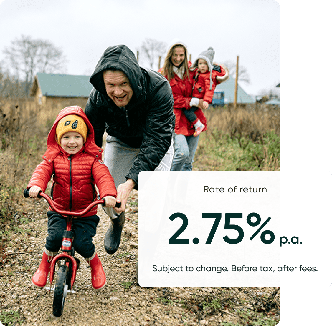 Family walking together outdoors