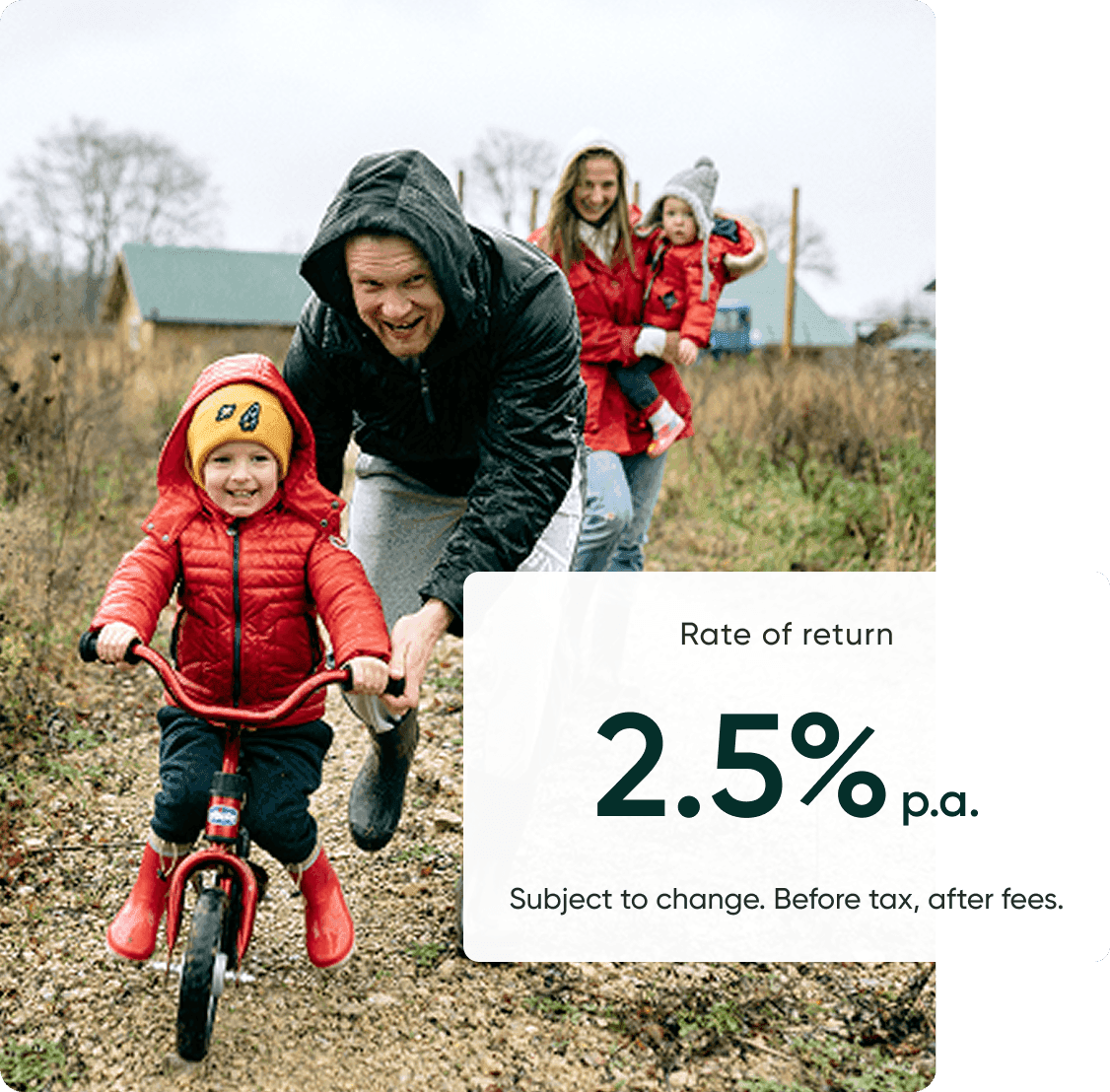 Family walking together outdoors