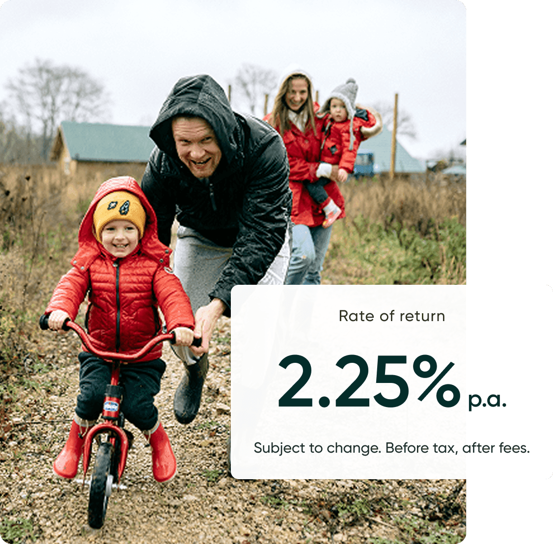 Family walking together outdoors
