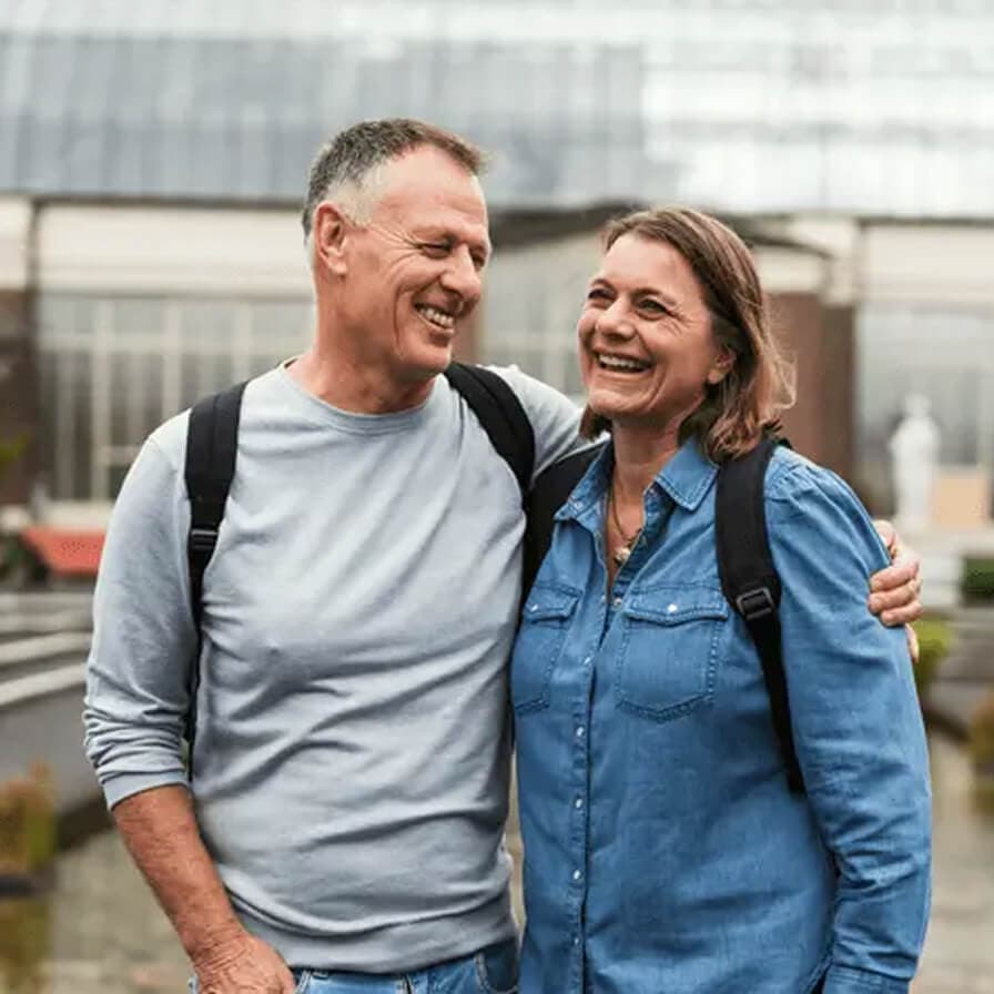 Couple laughing